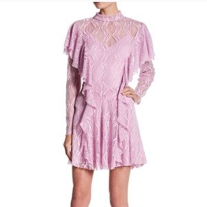 Free people rock candy mock neck dress lavender